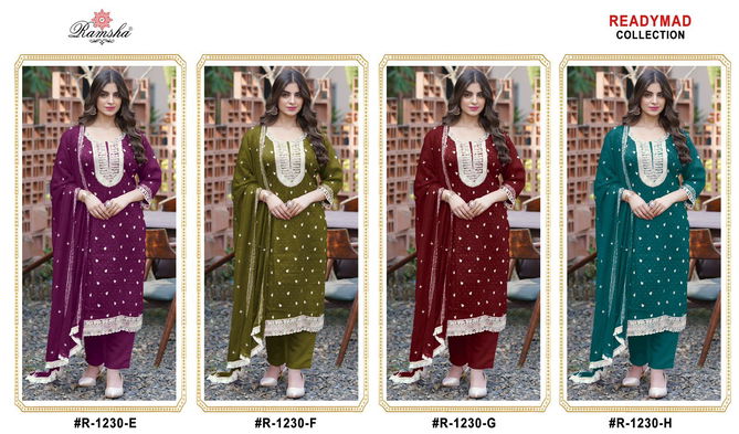 R 1230 Nx By Ramsha Barbari Pakistani Readymade Suits Exporters In India